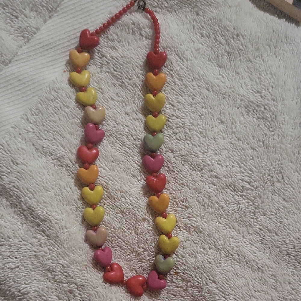 Colorful Heart Bead Necklace
